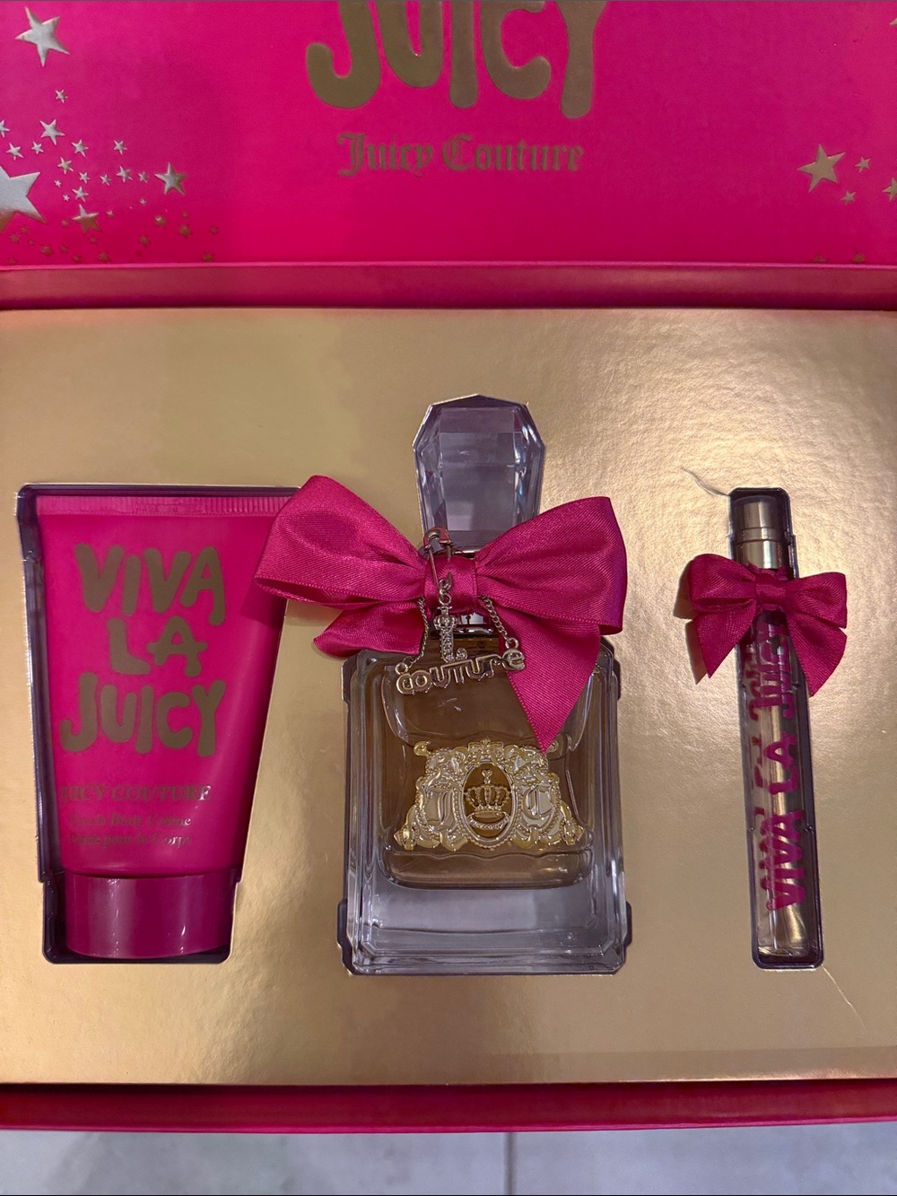 Juicy Couture Viva La Juicy Gift Trio - Hot Pink & Gold - Picture 6 of 16